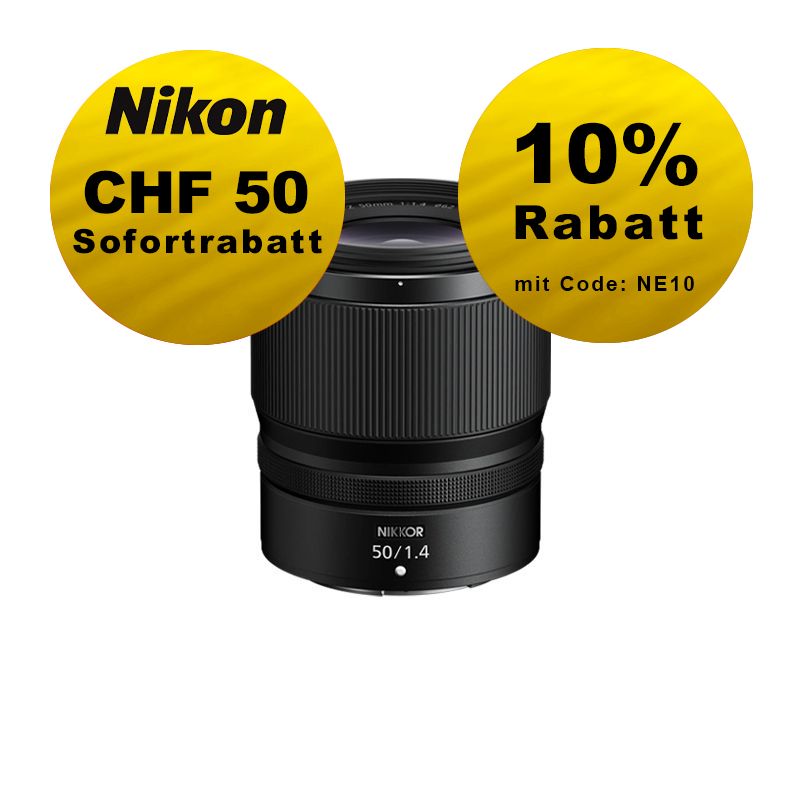 Nikon Z 50mm 1.4 - ''Swiss Garantie'' - inkl. CHF 50 Sofortrabatt Nikon Z 50mm 1.4 - ''Swiss Garantie'' - inkl. CHF 50 Sofortrabatt