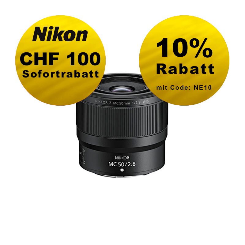 Nikon Z MC 50mm 2.8 - ''Swiss Garantie'' - inkl. CHF 100 Sofortrabatt Nikon Z MC 50mm 2.8 - ''Swiss Garantie'' - inkl. CHF 100 Sofortrabatt