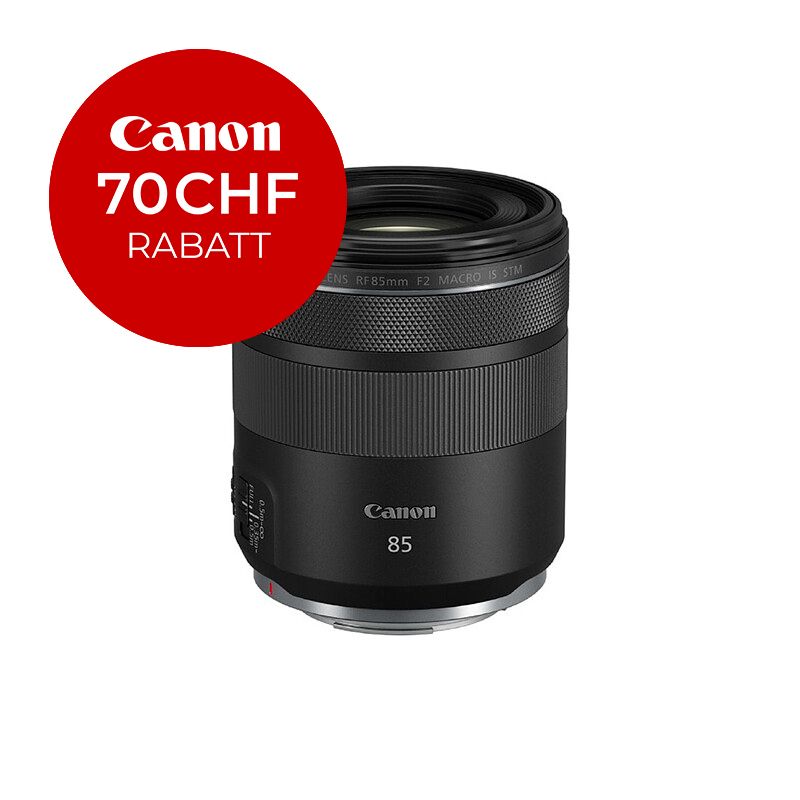 Canon RF 85mm 2.0 Macro IS STM - inkl. CHF 70 Sofortrabatt Canon RF 85mm 2.0 Macro IS STM - inkl. CHF 70 Sofortrabatt