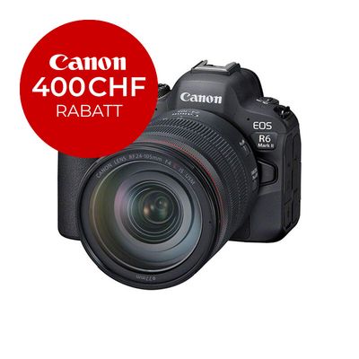 Canon EOS R6 Mark II Kit mit 24-105mm 4.0 - ''Premium Garantie'' - inkl. CHF 400 Sofortrabatt Canon EOS R6 Mark II Kit mit 24-105mm 4.0 - ''Premium Garantie'' - inkl. CHF 400 Sofortrabatt