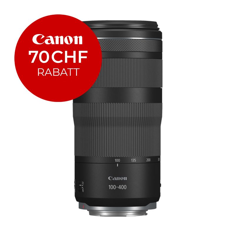 Canon RF 100-400mm 5.6-8 IS USM - inkl. CHF 70 Sofortrabatt Canon RF 100-400mm 5.6-8 IS USM - inkl. CHF 70 Sofortrabatt