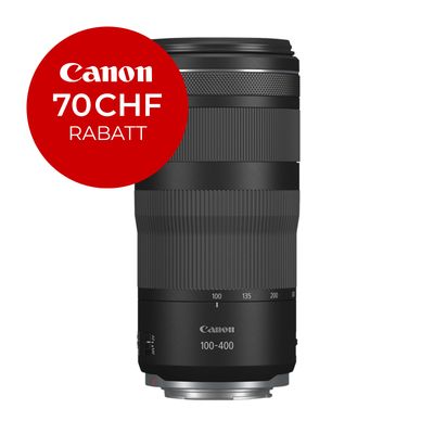 Canon RF 100-400mm 5.6-8 IS USM - inkl. CHF 70 Sofortrabatt Canon RF 100-400mm 5.6-8 IS USM - inkl. CHF 70 Sofortrabatt
