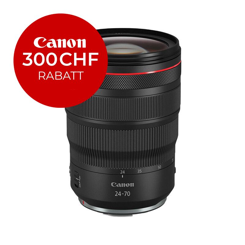 Canon RF 24-70mm 2.8 L IS USM - ''Premium Garantie'' - inkl. CHF 300 Sofortrabatt Canon RF 24-70mm 2.8 L IS USM - ''Premium Garantie'' - inkl. CHF 300 Sofortrabatt