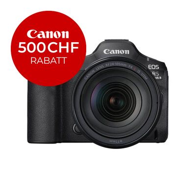 Canon EOS R5 Mark II Kit mit 24-105mm 4.0 - ''Premium Garantie'' - inkl. CHF 500 Sofortrabatt Canon EOS R5 Mark II Kit mit 24-105mm 4.0 - ''Premium Garantie'' - inkl. CHF 500 Sofortrabatt