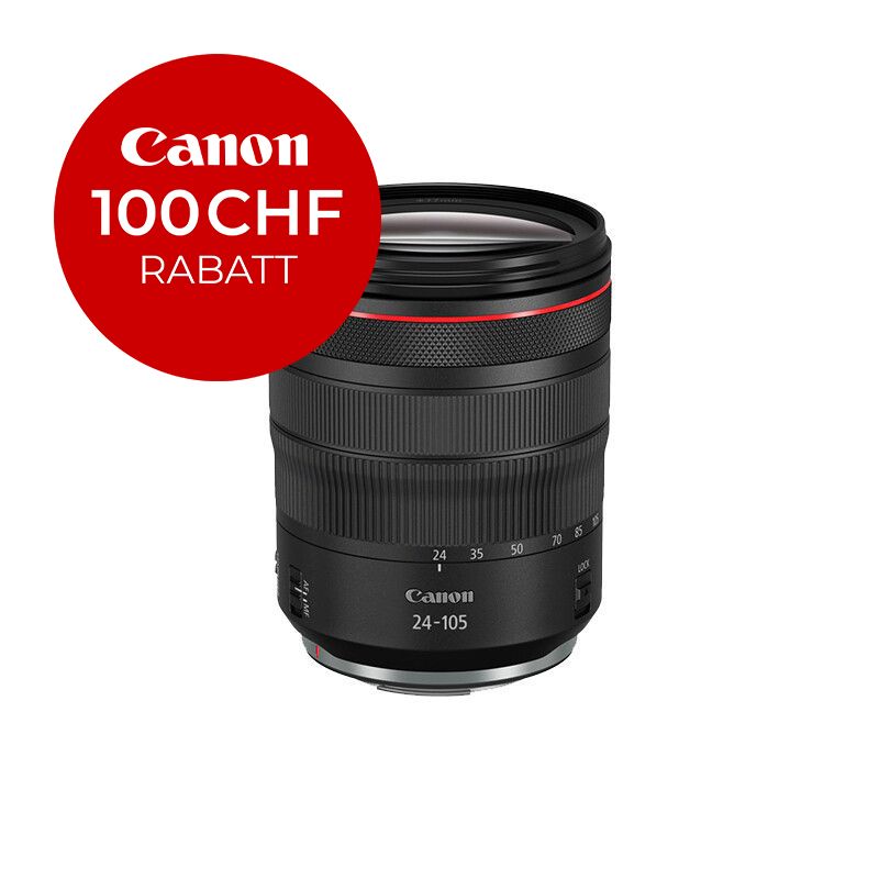 Canon RF 24-105mm 4.0 L IS USM - ''Premium Garantie'' - inkl. CHF 100 Sofortrabatt Canon RF 24-105mm 4.0 L IS USM - ''Premium Garantie'' - inkl. CHF 100 Sofortrabatt
