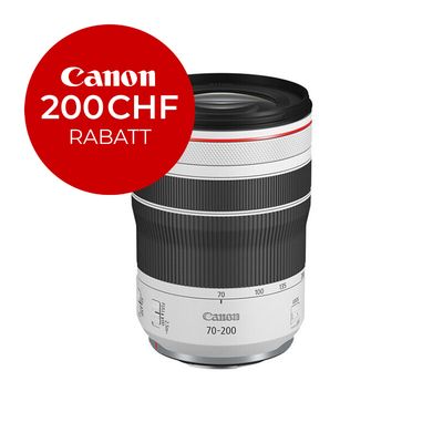Canon RF 70-200mm 4.0 L IS USM - ''Premium Garantie'' - inkl. CHF 200 Sofortrabatt Canon RF 70-200mm 4.0 L IS USM - ''Premium Garantie'' - inkl. CHF 200 Sofortrabatt