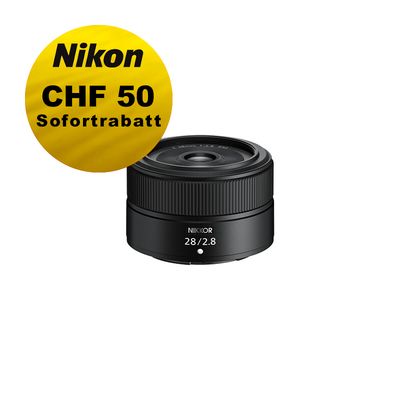 Nikon Z 28mm 2.8 - ''Swiss Garantie'' - inkl. CHF 50 Sofortrabatt Nikon Z 28mm 2.8 - ''Swiss Garantie'' - inkl. CHF 50 Sofortrabatt