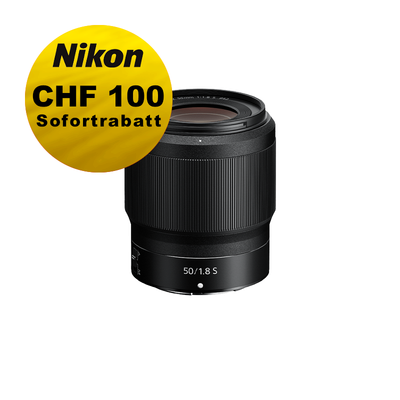 Nikon Z 50mm 1.8 S - ''Swiss Garantie'' - inkl. CHF 100 Sofortrabatt Nikon Z 50mm 1.8 S - ''Swiss Garantie'' - inkl. CHF 100 Sofortrabatt