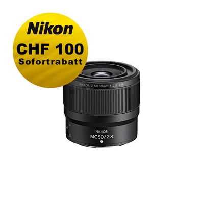 Nikon Z MC 50mm 2.8 - ''Swiss Garantie'' - inkl. CHF 100 Sofortrabatt Nikon Z MC 50mm 2.8 - ''Swiss Garantie'' - inkl. CHF 100 Sofortrabatt