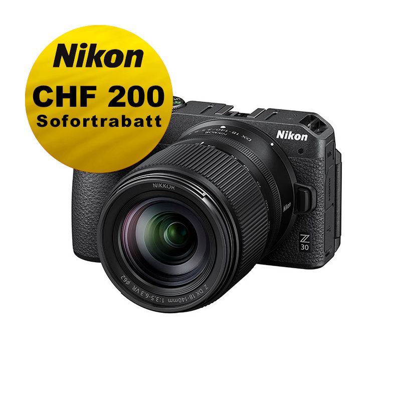 Nikon Z30 Kit mit 18-140mm 3.5-6.3 VR - ''Swiss Garantie'' - inkl. CHF 200 Sofortrabatt