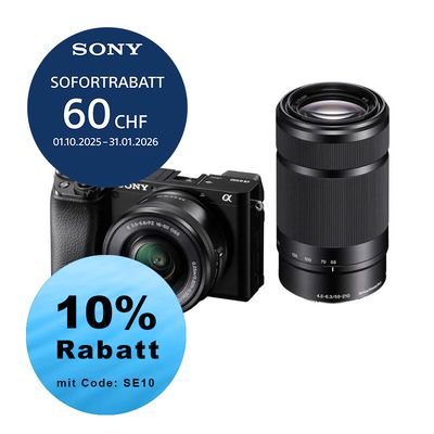 Sony A6100 A Kit mit 16-50mm II + 55-210mm - inkl. CHF 60 Sofortrabatt