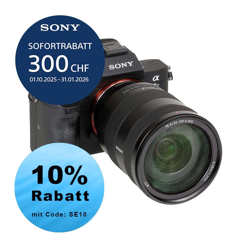 Sony A7 Mark III Kit mit 24-105mm 4.0 G - ''4 Jahre Garantie'' - inkl. CHF 300 Sofortrabatt