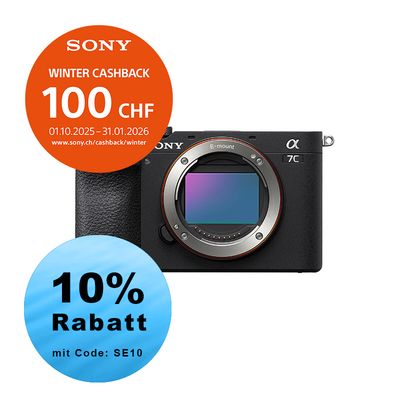 Sony A7C Mark II Gehäuse (black) - ''4 Jahre Garantie'' - inkl. CHF 100.- Cashback