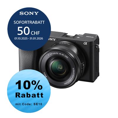 Sony A6100 A Kit mit 16-50mm II - inkl. CHF 60 Sofortrabatt