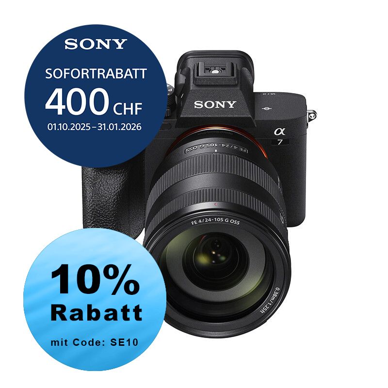 Sony A7 Mark IV Kit mit 24-105mm 4.0 G - ''4 Jahre Garantie'' - inkl. CHF 400 Sofortrabatt