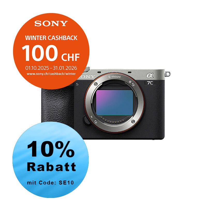 Sony A7C Mark II Gehäuse (silver) - ''4 Jahre Garantie'' - inkl. CHF 100.- Cashback