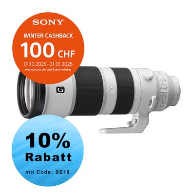 Sony FE 200-600mm 5.6-6.3 G OSS - ''4 Jahre Garantie'' - CHF 100.- Cashback