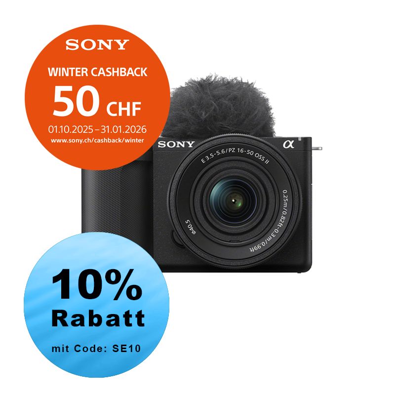 Sony ZV-E10 II Kit mit 16-50mm - ''4 Jahre Garantie'' - inkl. CHF 50.- Cashback