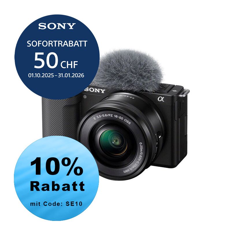 Sony ZV-E10 Kit mit 16-50mm - ''4 Jahre Garantie'' - inkl. CHF 50 Sofortrabatt