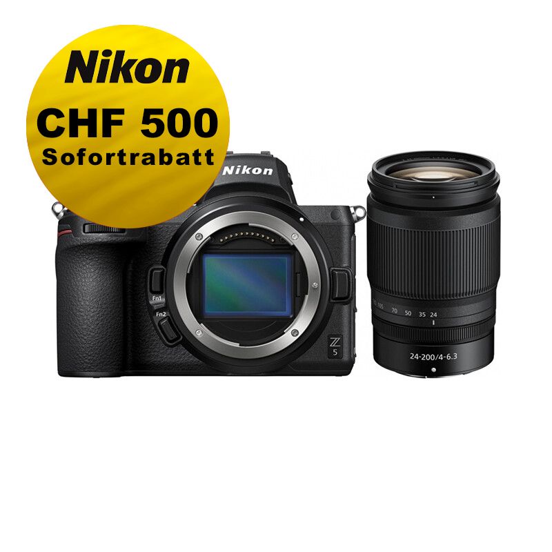 Nikon Z5 Kit mit 24-200mm 4.0-6.3 - Spezialangebot - ''Swiss Garantie'' - inkl. CHF 500 Sofortrabatt