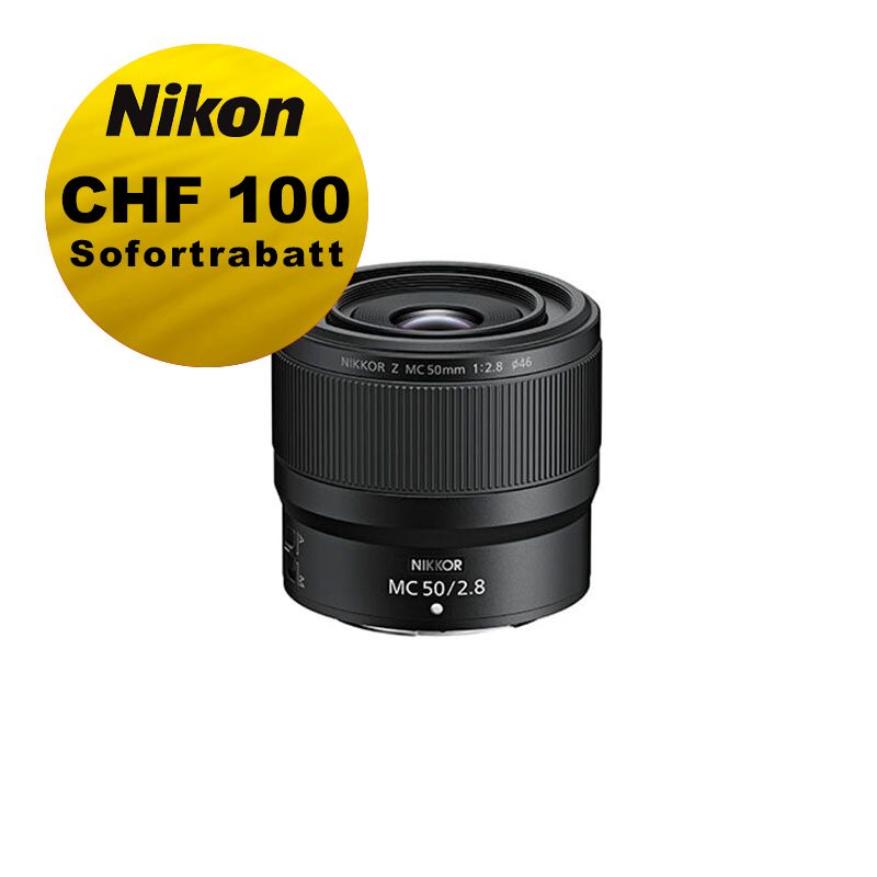 Nikon Z MC 50mm 2.8 - ''Swiss Garantie'' - inkl. CHF 100 Sofortrabatt Nikon Z MC 50mm 2.8 - ''Swiss Garantie'' - inkl. CHF 100 Sofortrabatt