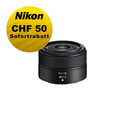 Nikon Z 40mm 2.0 - ''Swiss Garantie'' - inkl. CHF 50 Sofortrabatt