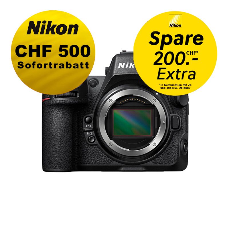 Nikon Z8 Gehäuse - ''Swiss Garantie'' - inkl. CHF 500 Sofortrabatt + CHF 200 Kombirabatt Nikon Z8 Gehäuse - ''Swiss Garantie'' - inkl. CHF 500 Sofortrabatt + CHF 200 Kombirabatt