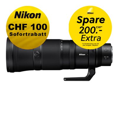 Nikon Z 180-600mm 5.6-6.3 VR - ''Swiss Garantie'' - inkl. CHF 100 Sofortrabatt + CHF 200 Kombirabatt