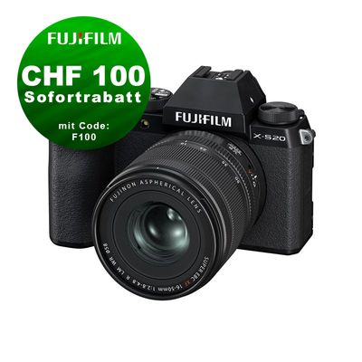 Fujifilm X-S20 Kit mit 16-50mm 2.8-4.8 - ''Swiss Garantie'' - CHF 100 Rabatt mit Code F100 Fujifilm X-S20 Kit mit 16-50mm 2.8-4.8 - ''Swiss Garantie'' - CHF 100 Rabatt mit Code F100