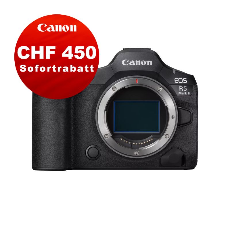Canon EOS R5 Mark II Gehäuse - ''Premium Garantie'' - inkl. CHF 450 Sofortrabatt Canon EOS R5 Mark II Gehäuse - ''Premium Garantie'' - inkl. CHF 450 Sofortrabatt