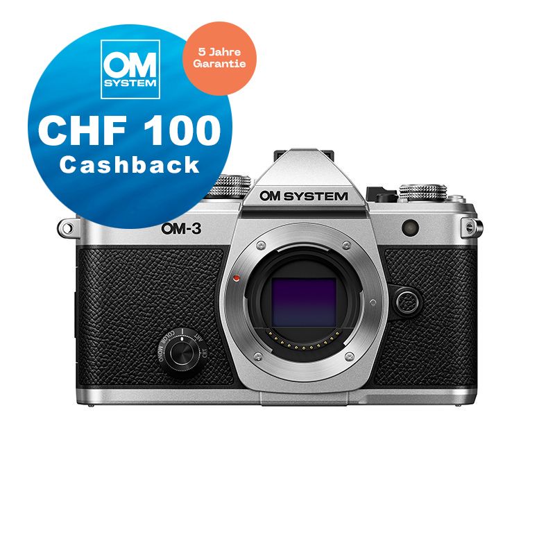 OM System OM-3 Gehäuse (silver) - CHF 100 Cashback + 5 Jahre Garantie