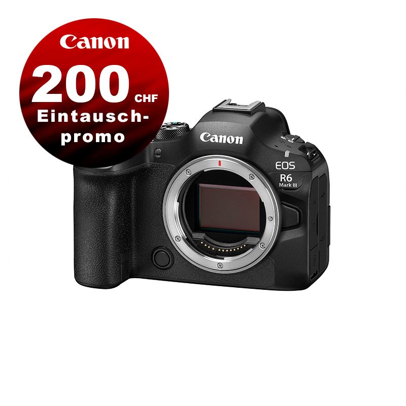 Canon EOS R6 Mark III Gehäuse - ''Premium Garantie'' - CHF 200 Eintauschprämie Canon EOS R6 Mark III Gehäuse - ''Premium Garantie'' - CHF 200 Eintauschprämie