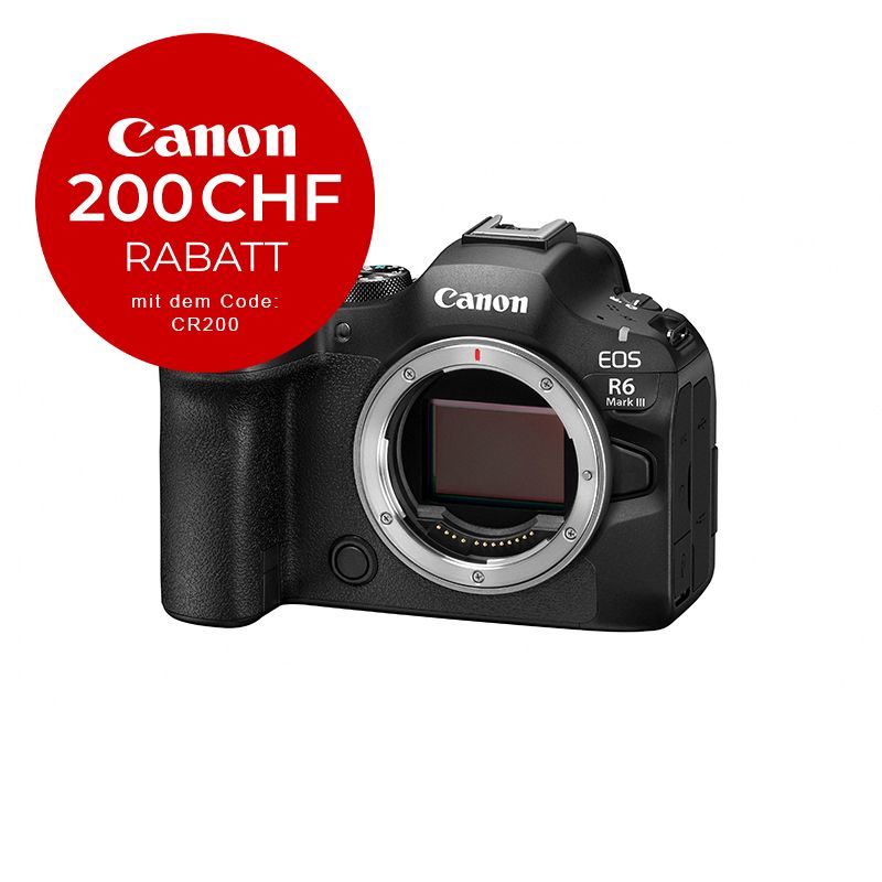 Canon EOS R6 Mark III Gehäuse  - ''Premium Garantie'' - CHF 200 Rabatt mit Code CR200