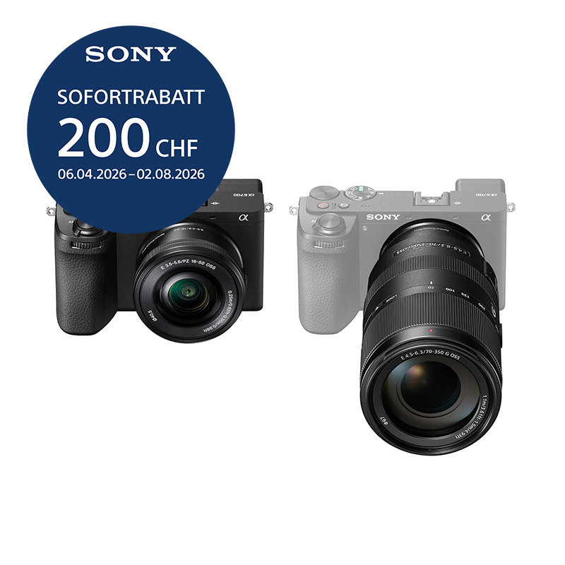 Sony A6700 Wildlife Bundle mit 16-50mm und 70-350mm G - ''4 Jahre Garantie'' - inkl. CHF 200 Sofortrabatt