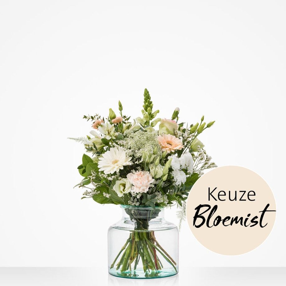 Rond boeket wit - Keuze bloemist