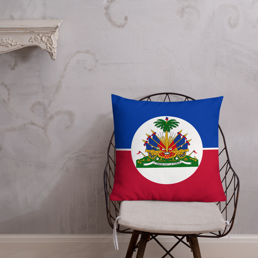 Haitian Flag Premium Pillow