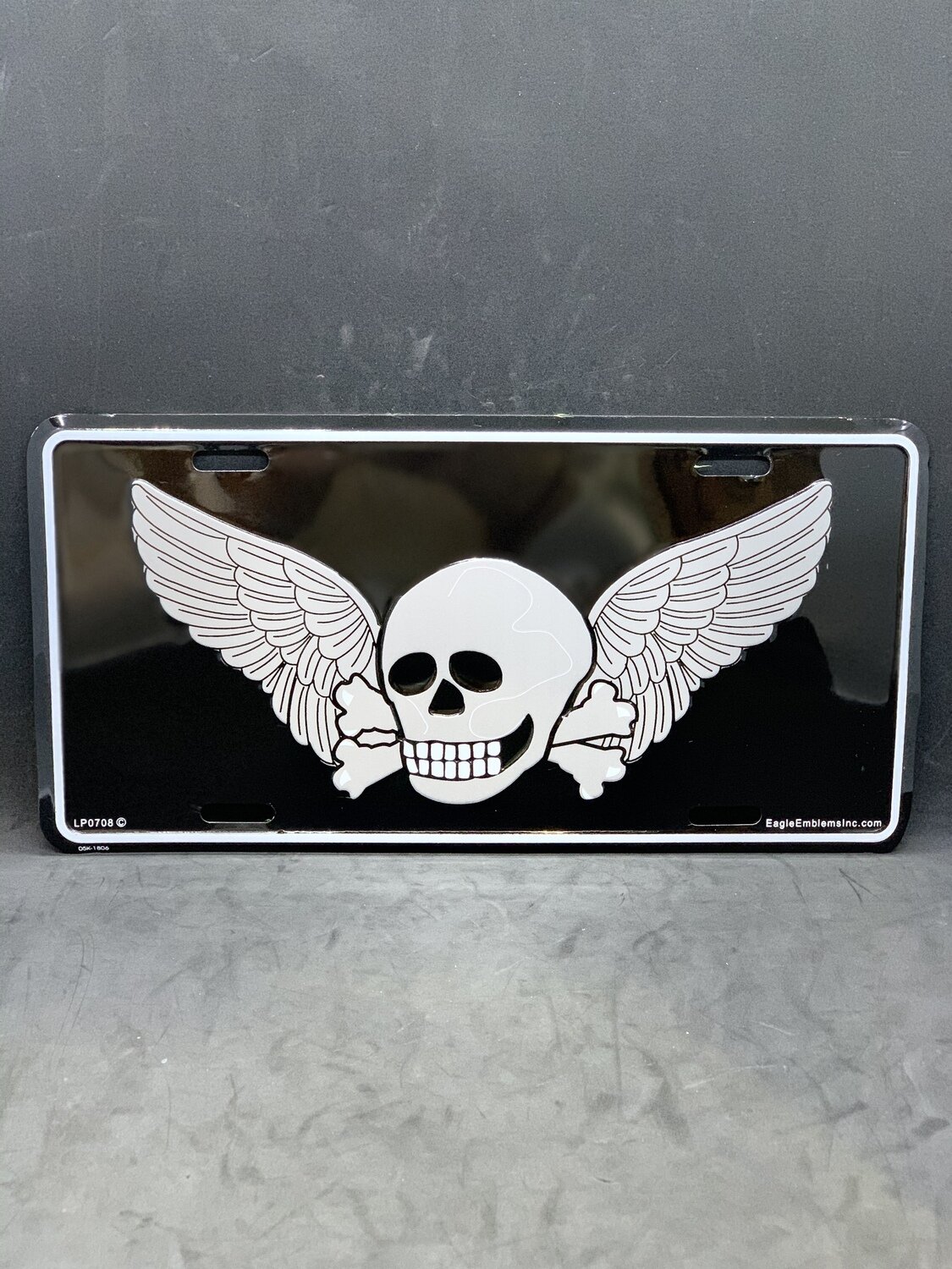 Skull/Wings License Plate
