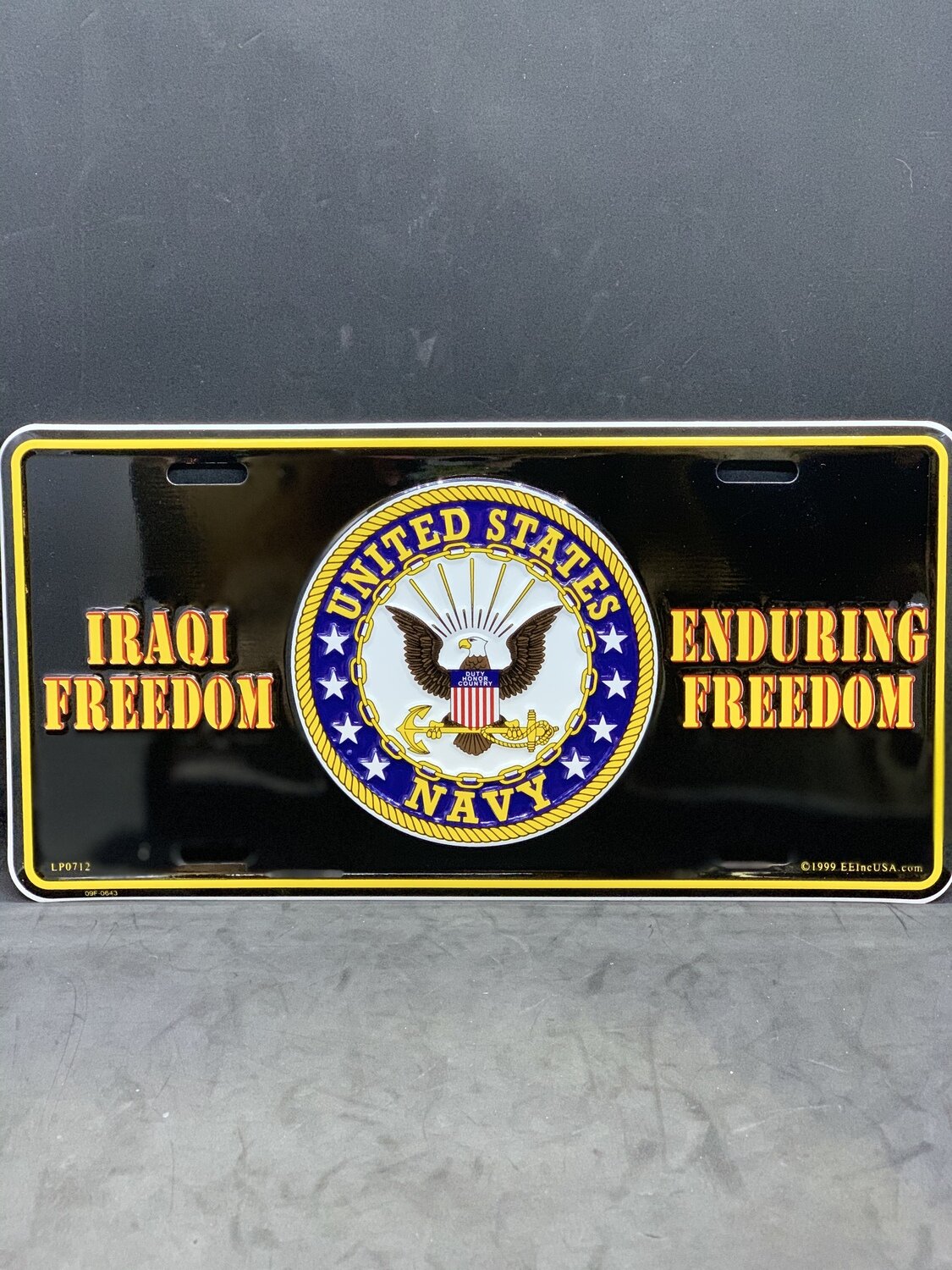 U.S. Navy Iraqi Freedom License Plate