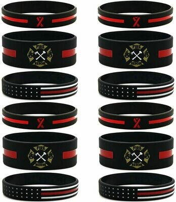 Red Line Silicone Bracelets