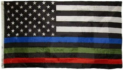 Flags 3X5 Blue Green Red Line Flags 3X5 Blue Green Red Line
