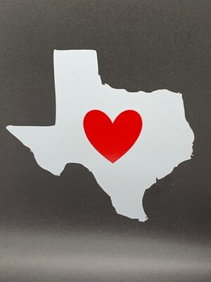 Texas Heart Decal