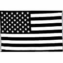 Flags 3X5 Black & White US Flag 