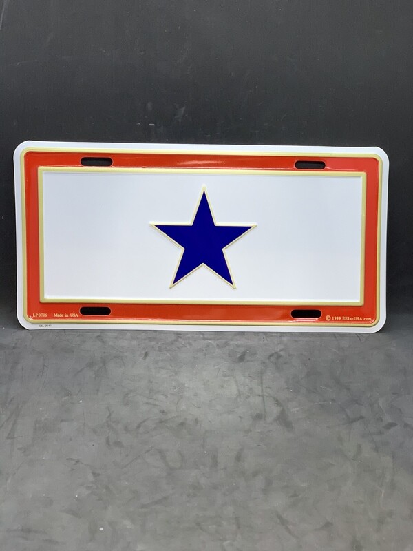Blue Star License Plate