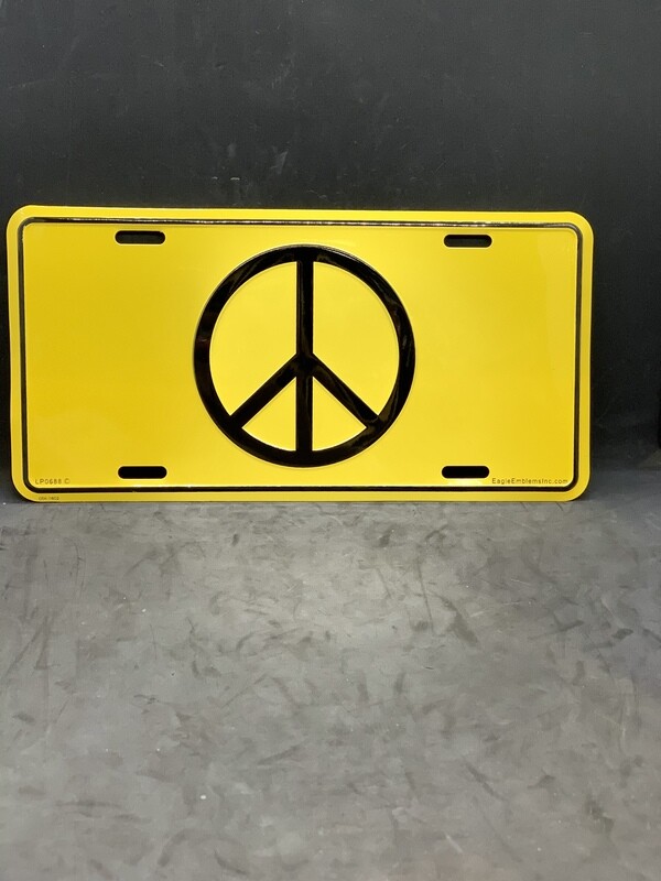Peace License Plate