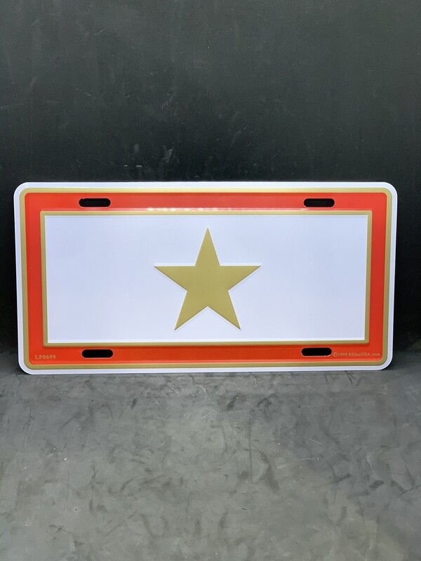 Gold Star License Plate