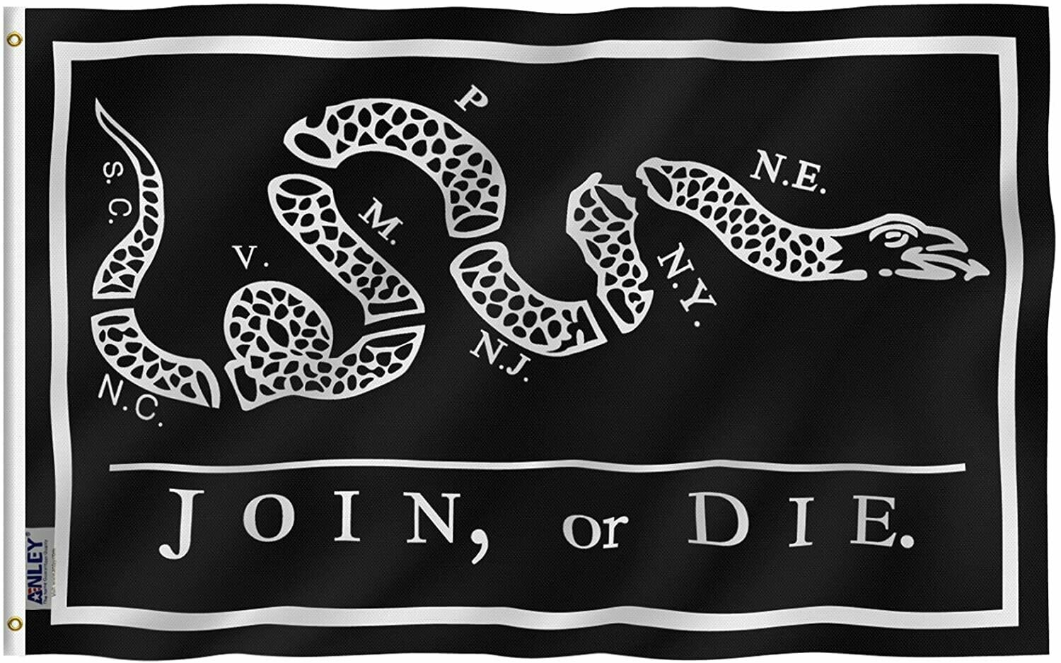 Flags 3X5 Black Join or Die
