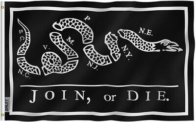 Flags 3X5 Black Join or Die