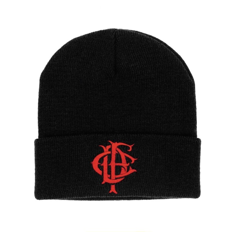 Fire Department Black Beanie 