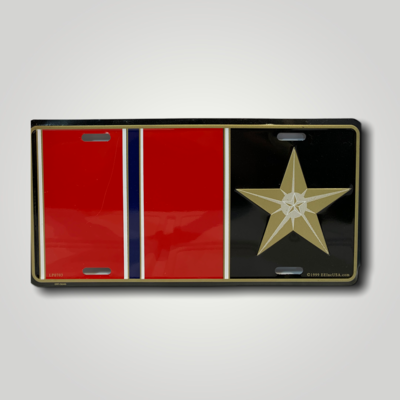 Bronze Star Metal License Plate