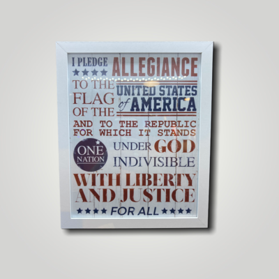 Framed Pledge of Allegiance 